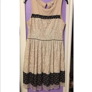 Lauren Conrad Tan Lace Dress